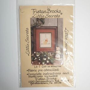 Tristan Brooks Designs Cross Stitch Kit Little Secrets Cat in Window Aida Easy